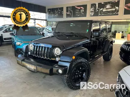 JEEP WRANGLER UNLIMITED SPORT 4X4 3.6 V6 na cor Preta em Florianópolis / SC - 6627314