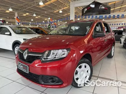 Renault SANDERO AUTHENTIQUE 1.0 12V SCE na cor Vermelha em Curitiba / PR - 6667699