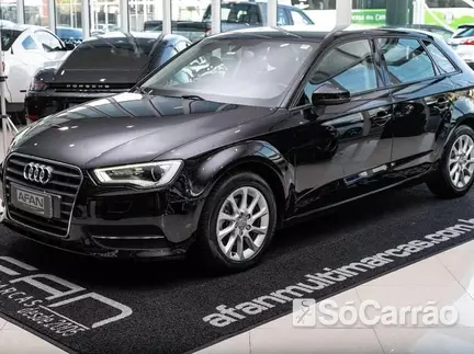 Audi A3 SPORTBACK 1.4 16V TFSI S TRONIC na cor Preta em Curitiba / PR - 6930472