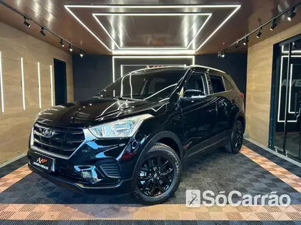 Hyundai CRETA ACTION 1.6 16V AT6 na cor Preta em Guarapuava / PR - 6892402