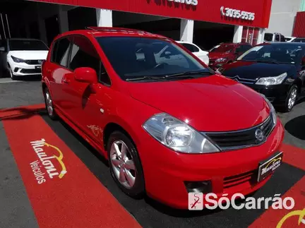 Nissan TIIDA SL 1.8 16V MT na cor Vermelha em São José dos Pinhais / PR - 6897693