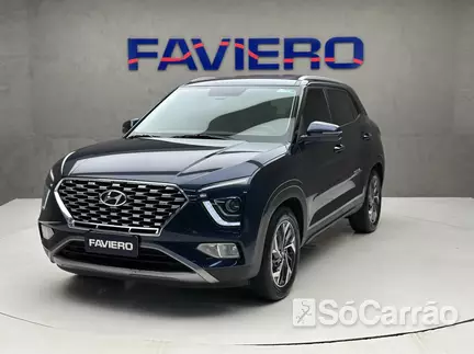 Hyundai CRETA PLATINUM 1.0 12V TB AT na cor Azul no Canoas / RS - 6730073