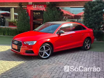 Audi A3 SEDAN ATTRACTION 1.4 16V TFSI S TRONIC na cor Vermelha no Canoas / RS - 6808633