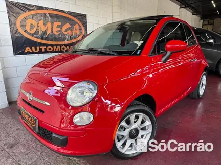 Fiat 500 CULT EVO(SKY WIND) 1.4 8V na cor Vermelha em Curitiba / PR - 6807717