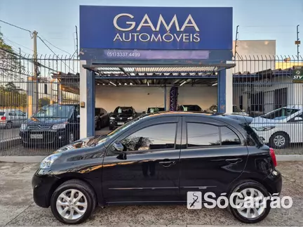 Nissan MARCH SV 1.0 12V FLEXSTART na cor Preta no Porto Alegre / RS - 6974812