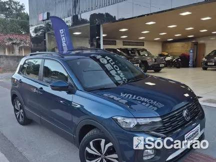 Volkswagen T-CROSS COMFORTLINE 200 1.0 TSI AT6 na cor Azul em Florianópolis / SC - 6757687