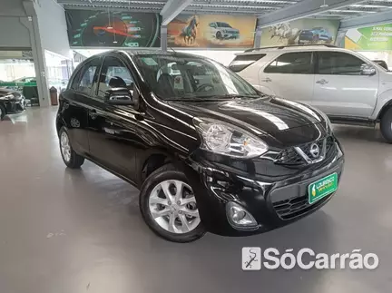 Nissan MARCH SV 1.6 16V CVT FLEXSTART na cor Preta em Ponta Grossa / PR - 6949050