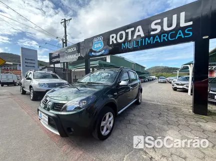 Renault SANDERO STEPWAY 1.6 16V HIFLEX na cor Verde em Florianópolis / SC - 6941671