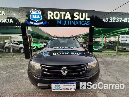 Renault DUSTER DYNAMIQUE(TECHROAD) 2.0 16V HIFLEX na cor Preta em Florianópolis / SC - 6962868