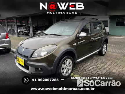 Renault SANDERO STEPWAY 1.6 16V AT HIFLEX na cor Verde em Curitiba / PR - 6706939