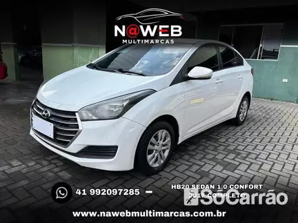 Hyundai HB20S COMFORT (COMFORT PLUS) 1.0 12V MT5 na cor Branca em Curitiba / PR - 6850657