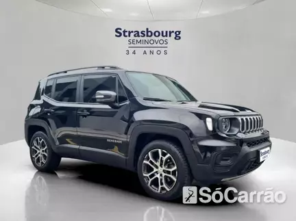 JEEP RENEGADE LONGITUDE 1.3 T270 TB AT6 na cor Preta em Blumenau / SC - 6903556