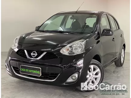 Nissan NEW MARCH 1.0 12V FLEXSTART na cor Preta em Jaraguá do Sul / SC - 6711693