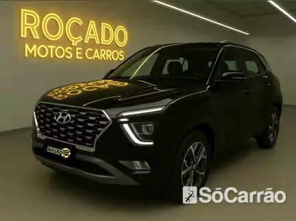 Hyundai CRETA PLATINUM (TETO) 1.0 12V T-GDI AT na cor Preta em São José / SC - 6683770