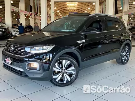 Volkswagen T-CROSS HIGHLINE 250 1.4 TSI AT6 na cor Preta em Curitiba / PR - 6793784